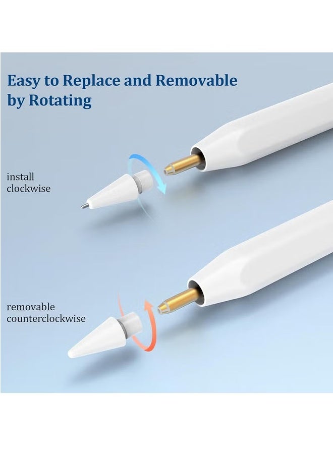 An Replacement Tips for Apple Pencil, Wear Resistant Silent Anti Slip Pen Tip, Compatible with Apple Pencil 2nd Generation/1st Generation/USB-C/Pencil Pro Tip - 4 Pack  - Image 4