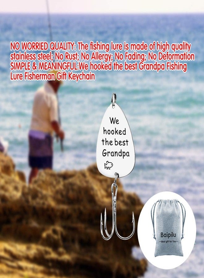 Baipilu for Grandpa Papa Grandfather Gift from Granddaughter Grandson We Hooked The Best Grandpa Fishing Lure Fisherman Present for Christmas Birthday from Grandchildren - Image 2