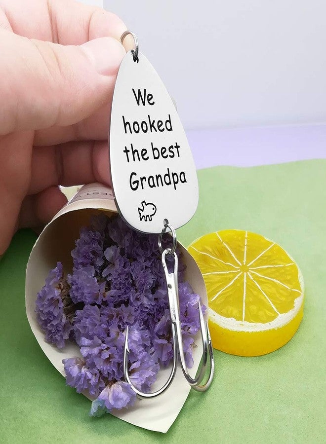 Baipilu for Grandpa Papa Grandfather Gift from Granddaughter Grandson We Hooked The Best Grandpa Fishing Lure Fisherman Present for Christmas Birthday from Grandchildren - Image 4