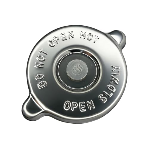 Eponcia Radiator Cover 16 PSI Engine Reservoir Cap Stainless Steel LeakProof Seal Cover for Radiators DualLug Tank Lid Valve Cap Replacement Universal for Most Cars Fits for Dodge Jeep Silver - Image 1
