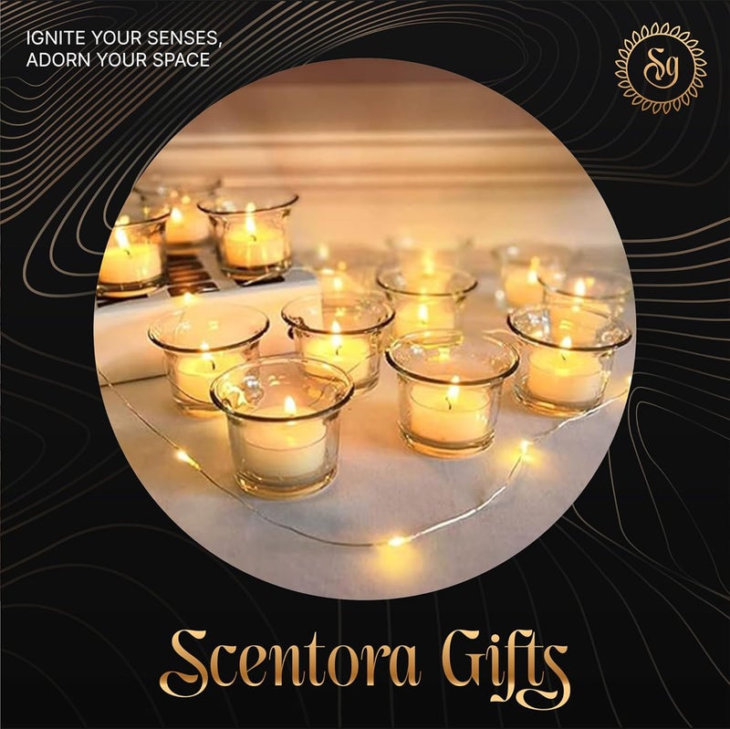 Scentora Gifts Scented CandleGlass Cup Candles Unscented Decorative Candles for Home Parties and Special Occasions LongLasting Burn for Home Office Pack4 Rose Vanilla LavenderJasmine  - Image 3