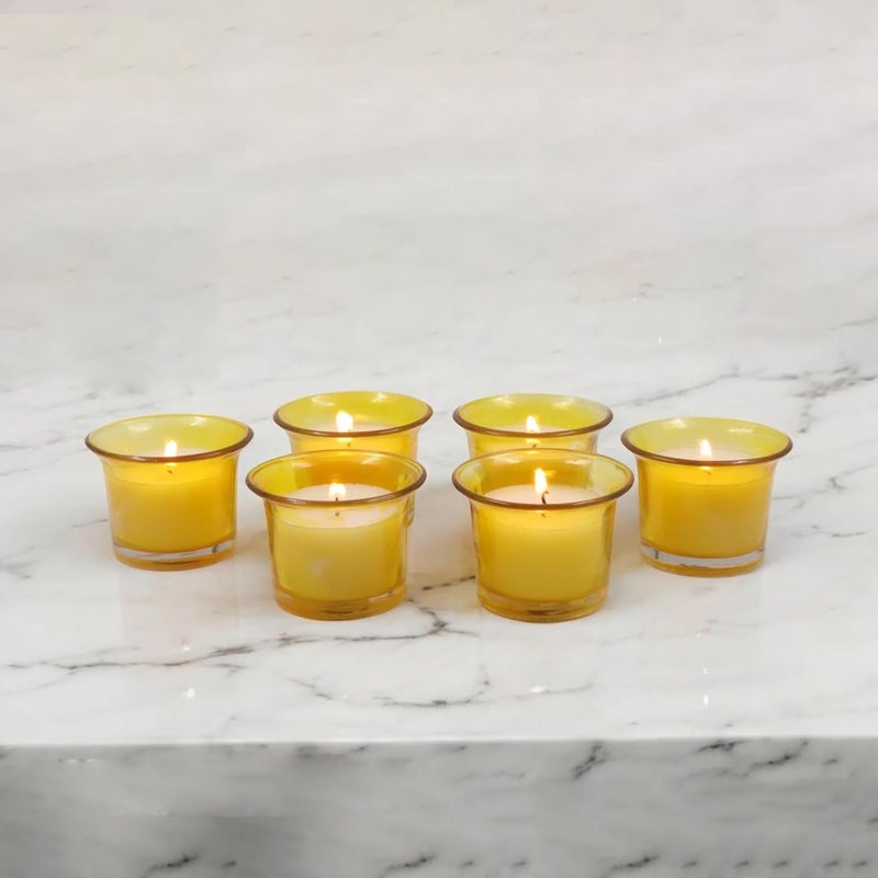 Scentora Gifts Scented CandleGlass Cup Candles Unscented Decorative Candles for Home Parties and Special Occasions LongLasting Burn for Home Office Pack4 Rose Vanilla LavenderJasmine  - Image 4