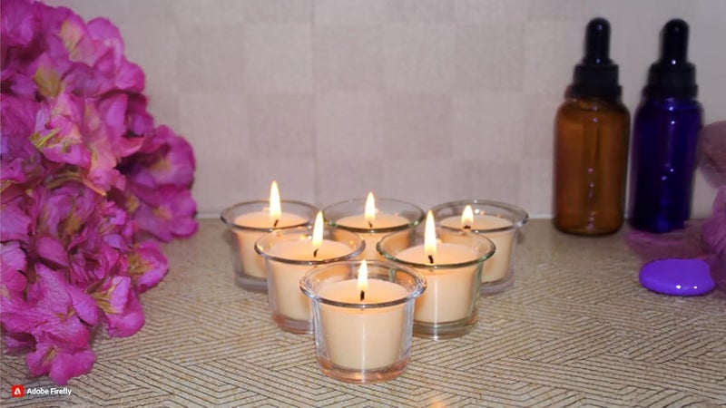 Scentora Gifts Scented CandleGlass Cup Candles Unscented Decorative Candles for Home Parties and Special Occasions LongLasting Burn for Home Office Pack4 Rose Vanilla LavenderJasmine  - Image 2