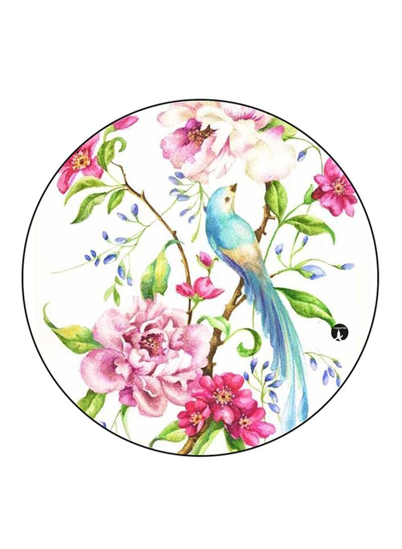 RKN Birds Printed Mouse Pad Round  Multicolour
