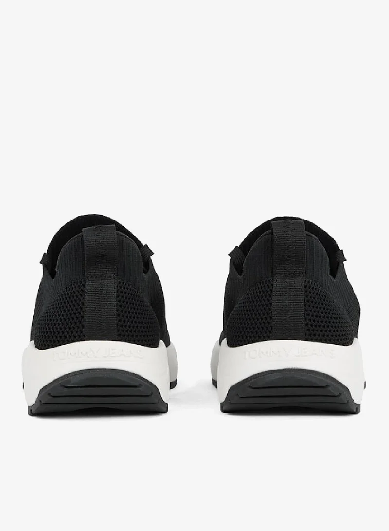 Tommy Jeans black Runner Kntitted Sneakers for Men | Best Price UAE