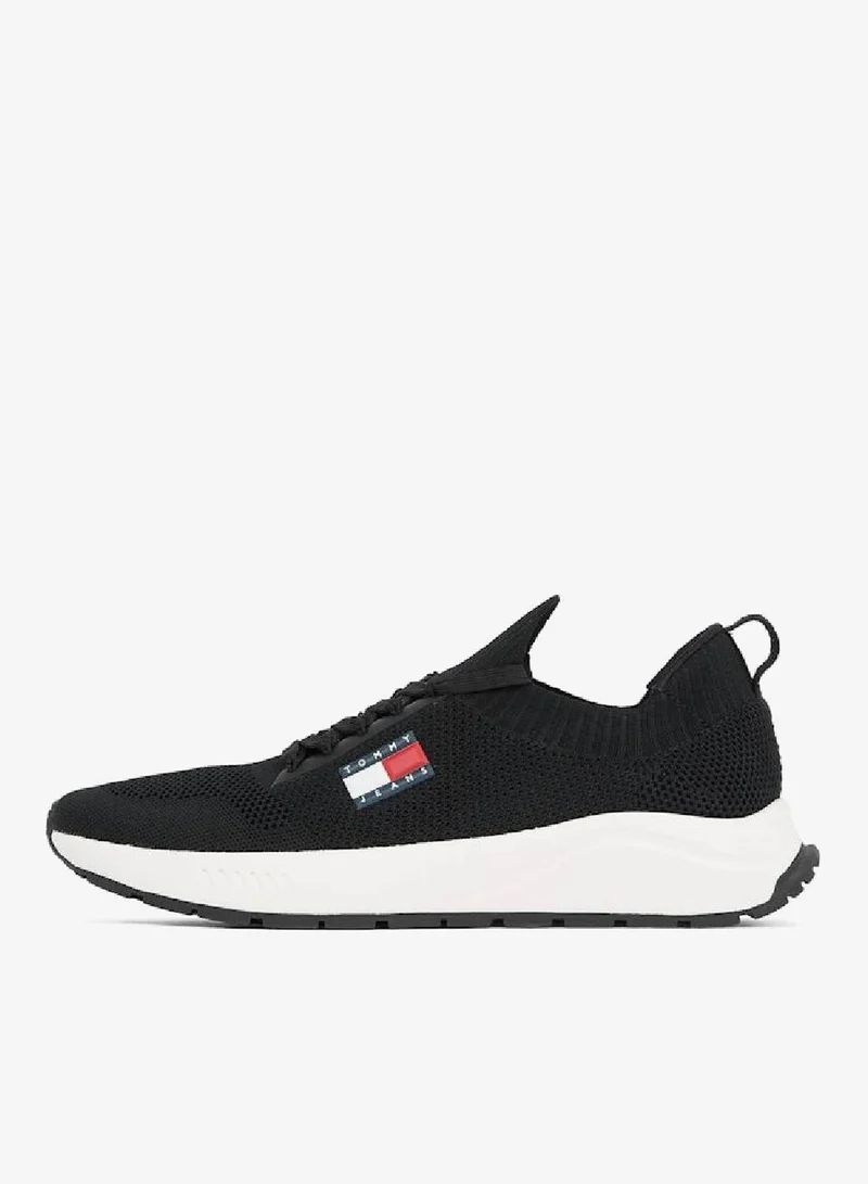 Tommy Jeans black Runner Kntitted Sneakers for Men | Best Price UAE
