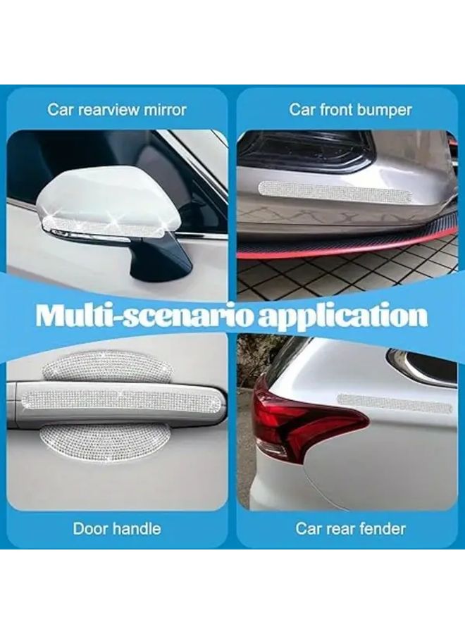 White Diamond Car Door Handle Protective Stickers 4pcs Anti Scratch Film - Image 5