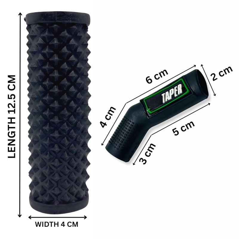ZENITH Universal Scooty, Motorcycle Soft Rubber Handle Grip Cover & Gear Shift Cover Combo Comfort for Honda Activa,Yamaha, Bajaj, Hero (BLACK DOTTED + GEAR SHIFT COVER 2PC) - Image 2