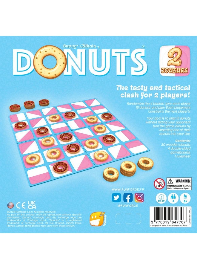 Funforge: Donuts - The Tasty & Tactical Clash for 2 Players, Placement Board Game, Abstract Adult & Family Game, Ages 8+, 10-15 Min - Image 2