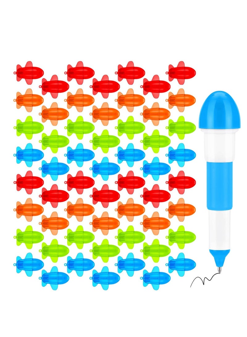 SYOSI 30 Pcs Aircraft Ballpoint Pen, Cute Cartoon Retractable Ball Pen Mini Pens Plane Gel Ink Pens Novelty Ballpoint Pen Writing Pens Toys for Office School Supplies Students Children Gift - Image 1