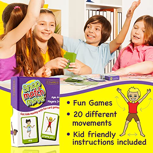 Covelico Exercise Cards for Kids PE Equipment for Elementary School Kids Workout Equipment Exercise Games Classroom Exercise PE Teacher Recess Equipment or at Home Active Play Indoor or Outdoors - Image 5