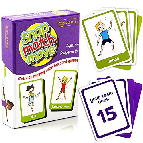 Covelico Exercise Cards for Kids PE Equipment for Elementary School Kids Workout Equipment Exercise Games Classroom Exercise PE Teacher Recess Equipment or at Home Active Play Indoor or Outdoors - Image 1