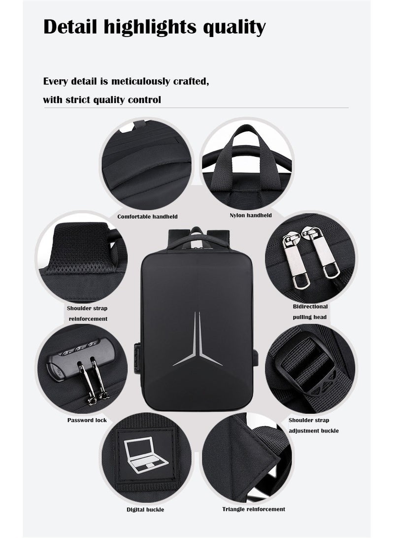 Captaintech Laptop Backpack, Waterproof Business Travel Computer Bag, Gaming Laptop Bag with USB Charging Port (Blue) - Image 5