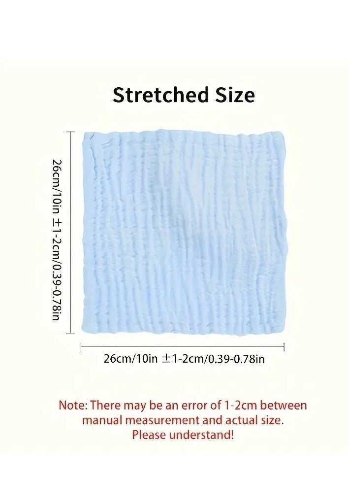 Little tots 5pcs Soft & Absorbent 6-Layer Muslin Cotton Baby Washcloths - Perfect For Sensitive Skin & Baby Registry Shower Assorted Color  - Image 2