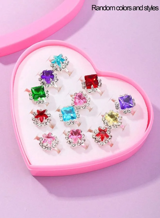 تايك تو طقم خواتم متنوعة مزينة 12 قطعة