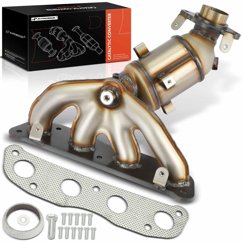 طقم محول حفاز أمامي مع مانيفولد العادم متوافق مع نيسان سنترا 2009-2012 2.0 لتر سنترا SS/SL/SV/SR 2013-2018 1.8 لتر متوافق مع EPA