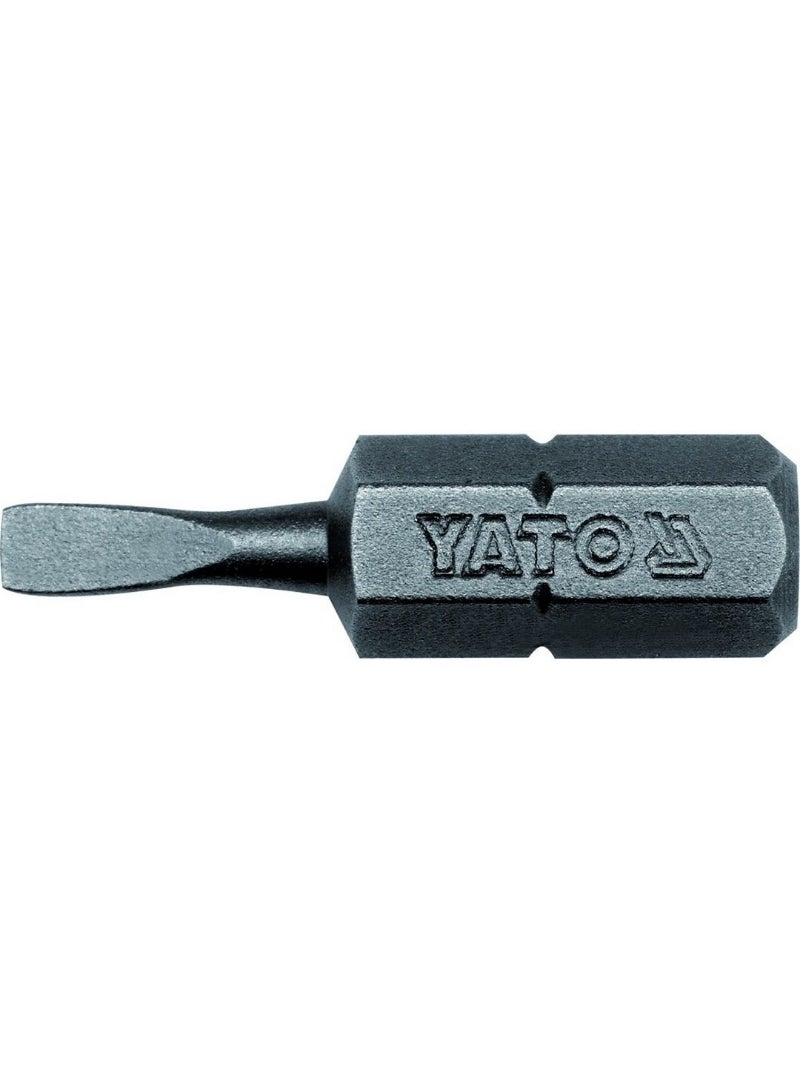YATO Screwdriver Bit 1/4"x25mm Slotted 3mm (5pcs/set) YT-7800