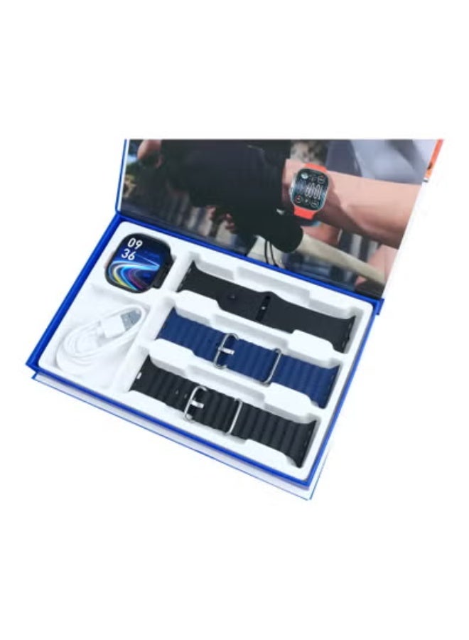 Telzeal TC41 Smartwatch with 2.2-Inch AMOLED Curved Display – 4G SIM Support, HD Camera, 3 Stylish Strap Options & Charging Cable – Smart Fitness Watch for Men & Women – Heart Rate Monitor, Step Counter & Notifications – Black Fitness Tracker for Android & iOS - Image 1