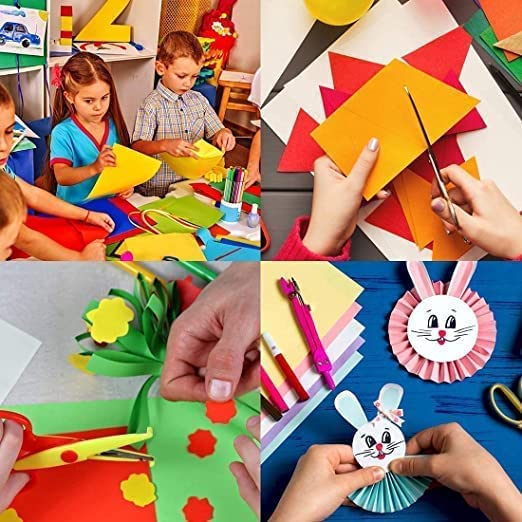 Eclet 100 pcs Color A4 Medium Size Sheets (10 Sheets Each Color) Art and Craft Paper Double Sided Colored Set 275 - Image 5