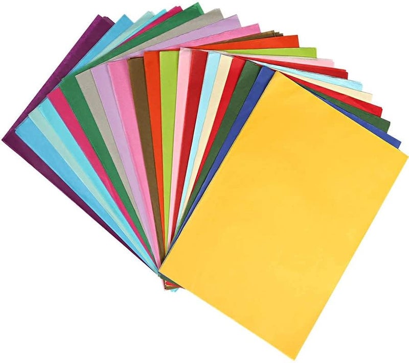Eclet 100 pcs Color A4 Medium Size Sheets (10 Sheets Each Color) Art and Craft Paper Double Sided Colored Set 275 - Image 1