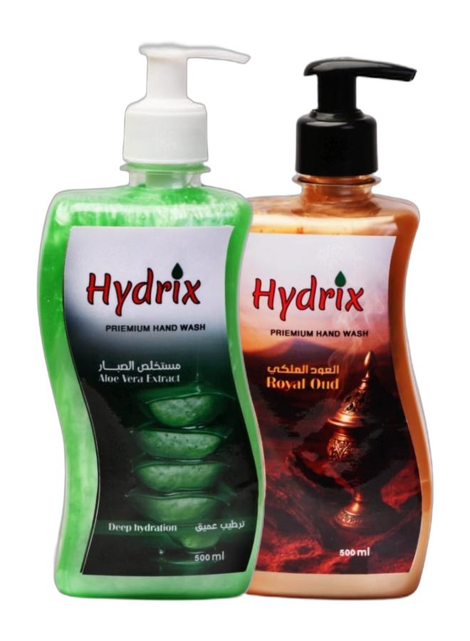 hydrix deep hydration creamy hand wash with  (coconut +palm+alovera)  500 ml & hydrix hand wash with (coconut+palm )oil 500ml royal oud scentBundle - Image 1