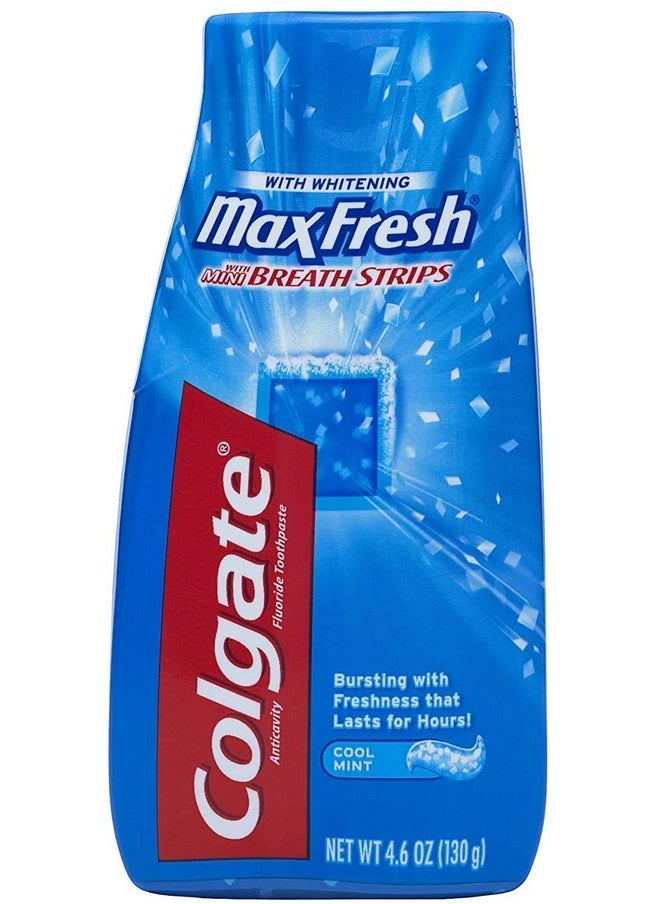 Colgate - Olgate Max Fresh Liquid Toothpaste With Mini Breath Strips Cool Mint 4.6 Oz (Packaging May Vary) - Image 1