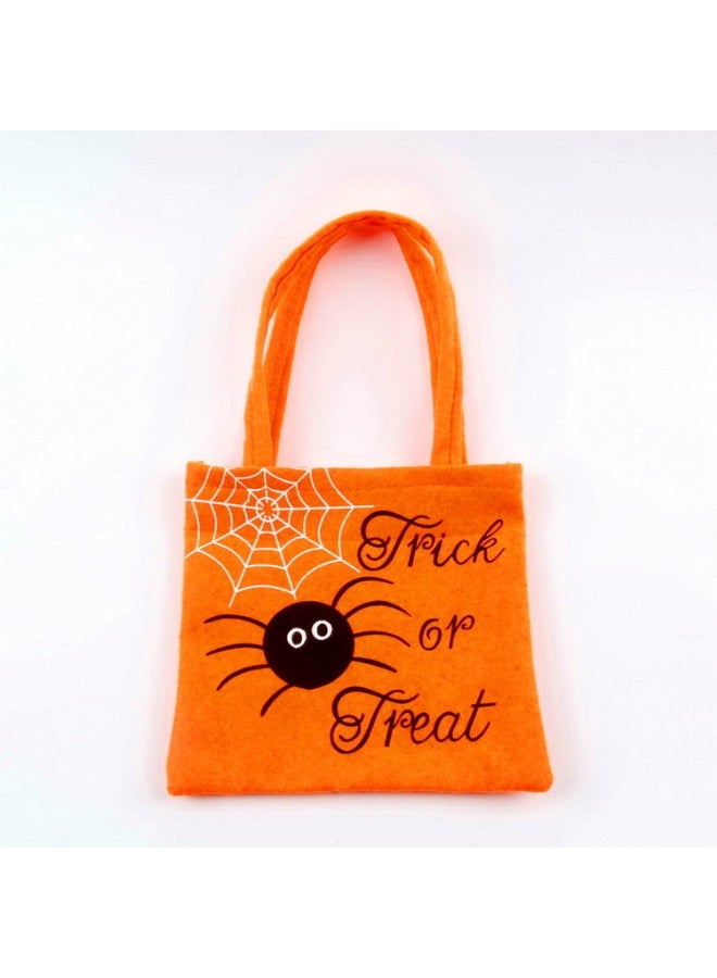 xppier 1 pcs Halloween Tote Bags for Kids Trick or Treat Gift Bags Spider Pumpkin Web Tote Bag 4 Day of the Dead Party Candy Goodie Supplies - Image 1