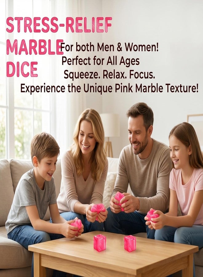 Bingcute Squishy Stress Cube Sensory Fidget for Adults Anxiety Relief Squeeze Stress Balls for Classroom Prizes Party Favors Gifts (Pink) - Image 3