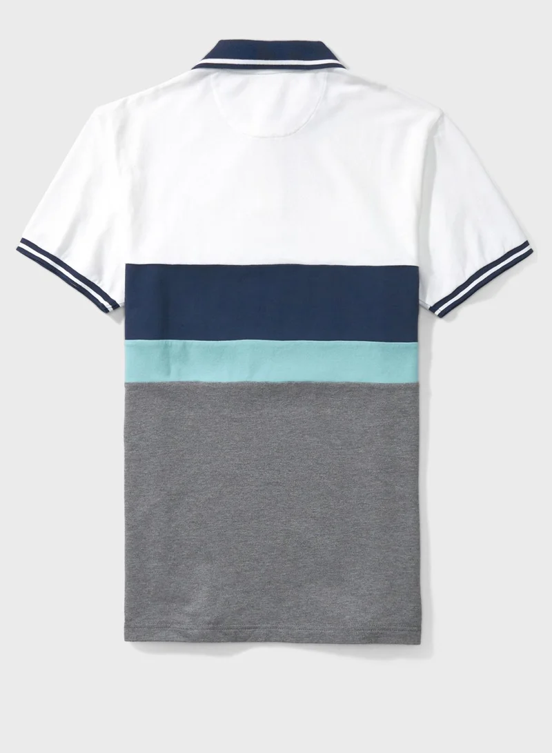 American Eagle Color Block Pique Polo