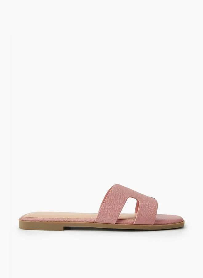 Solid Slip-On Flat Sandals