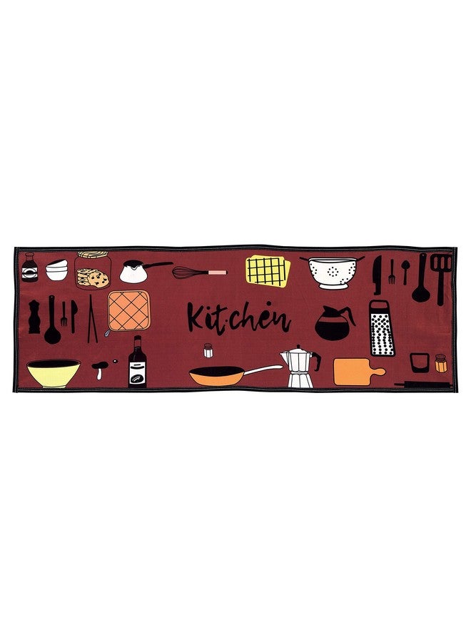 AAZEEM Kitchen Floor Mat & Runner with Anti Skid Backing, Set of 2 (40 x 120 & 40 x 60 cm) - Image 2