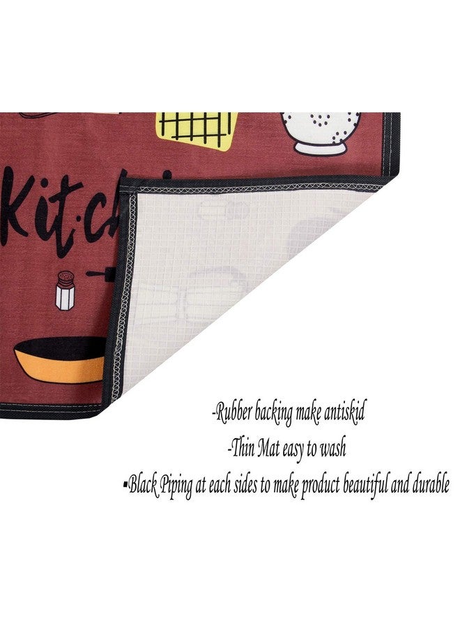 AAZEEM Kitchen Floor Mat & Runner with Anti Skid Backing, Set of 2 (40 x 120 & 40 x 60 cm) - Image 4