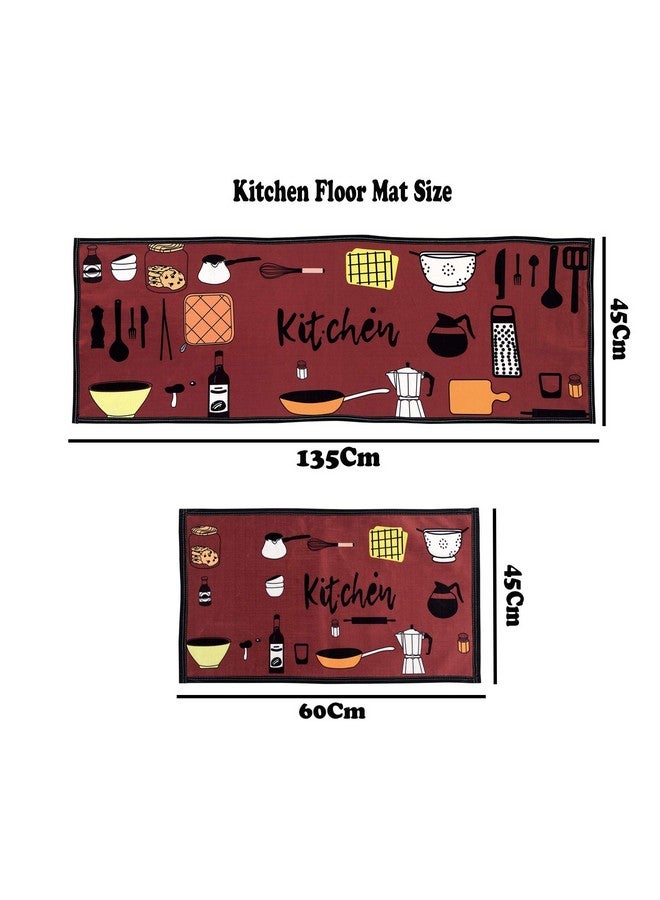 AAZEEM Kitchen Floor Mat & Runner with Anti Skid Backing, Set of 2 (40 x 120 & 40 x 60 cm) - Image 5