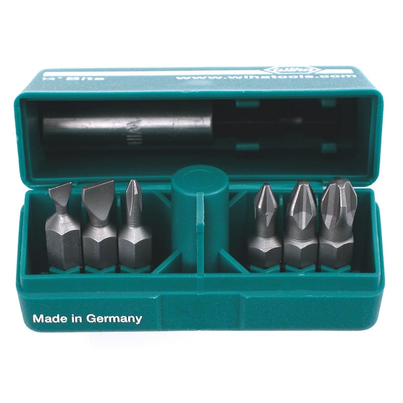 Wiha Wiha 71198 PokitPak Slotted and Phillips Titanium Coated Insert Bits in Molded Case  - Image 1