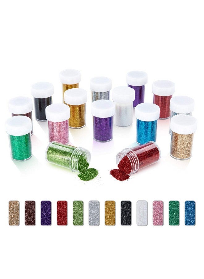 TORC Fine Glitter Set 12 Colors, Extra Fine Glitter Powder for Crafts Resin Projects, Craft Glitter for Epoxy Resin, Nail Face Hair Body Makeup Slime Glitter Bulk, Christmas Glitter Tumbler Crafts - Image 1