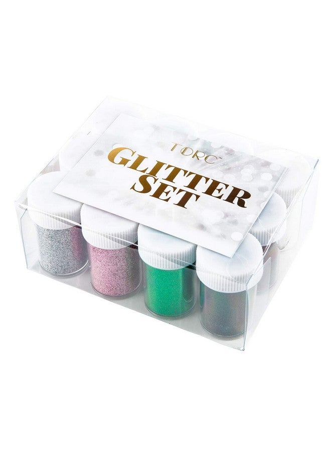 TORC Fine Glitter Set 12 Colors, Extra Fine Glitter Powder for Crafts Resin Projects, Craft Glitter for Epoxy Resin, Nail Face Hair Body Makeup Slime Glitter Bulk, Christmas Glitter Tumbler Crafts - Image 5