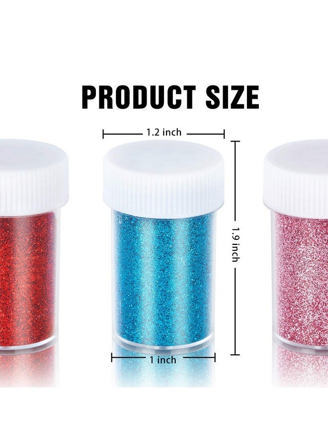TORC Fine Glitter Set 12 Colors, Extra Fine Glitter Powder for Crafts Resin Projects, Craft Glitter for Epoxy Resin, Nail Face Hair Body Makeup Slime Glitter Bulk, Christmas Glitter Tumbler Crafts - Image 2