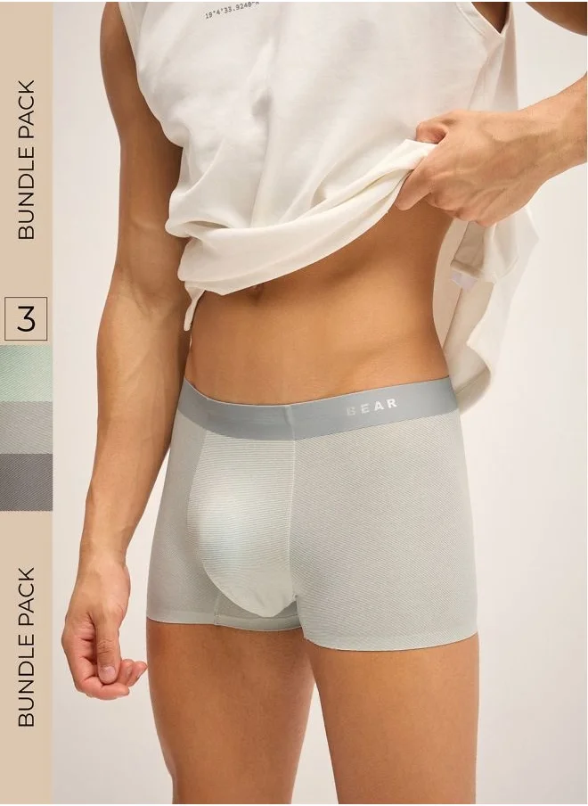 ذا بير هاوس Men’s Boxers (Pack of 3) – Soft and Breathable Modal Boxer Shorts, Stretchable Waistband for a Comfortable and Perfect Fit, Everyday Comfort