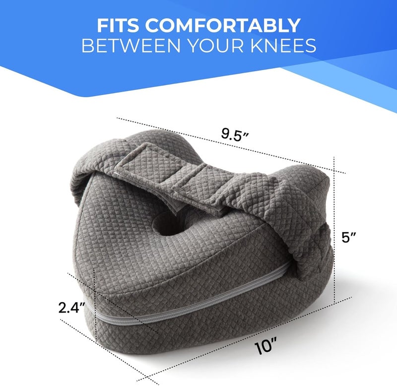 TULARIS Knee Pillow for Side Sleepers Hip Pain - Between Leg Pillow for Side Sleeping - Sciatica Pain Relief Support for Lower Back, Knees, Joints, and Spine - Image 2