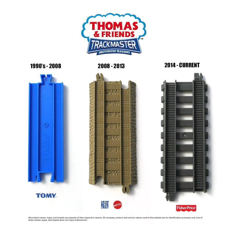 TrainLab Adapters Compatible with Trackmaster (2009 Brown) to Wooden Railway Train Tracks (2pc) (Yellow) - Image 4