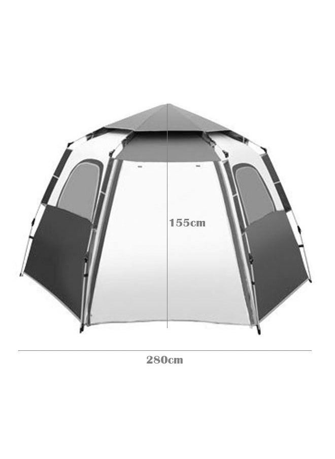 ZCM-HAPPY - Portable Automatic Pop Up Instant Camping Tent 280*280*155cm Easy Setup Family Tent Outdoor Instant Tent Compact Travel Tent with UV Protection Spacious Design - Image 1