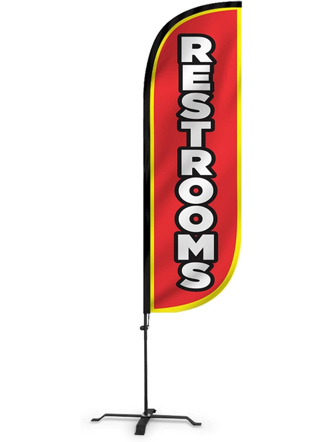 LookOurWay LookOurWay Feather Flag Events Complete Set with Poles and XStand Base 5Feet  - Image 1