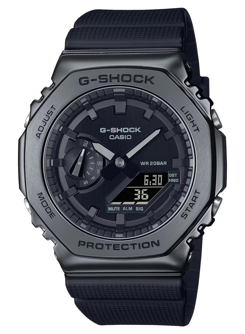 G-shock Men's Watch GM-2100BB-1A Metal Bezel Finished in Black Ion Plating 200m Water Resistance Watch
