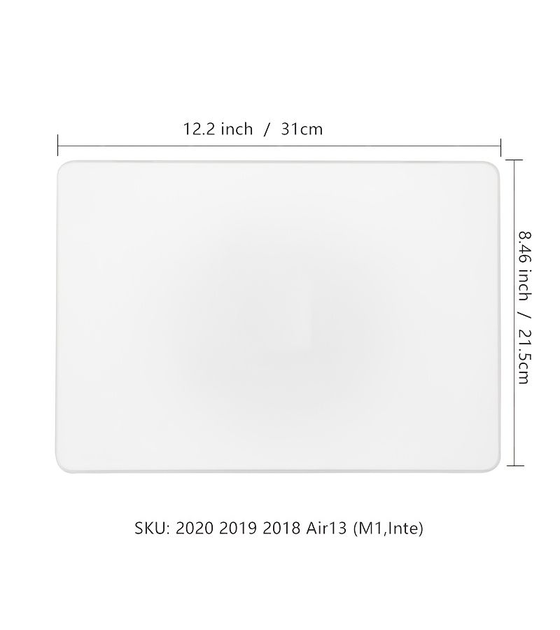 حافظة كمبيوتر محمول صلبة باللون الأبيض غير اللامع لجهاز MacBook Air 13 M2 M1 Intel 2022 - Image 2