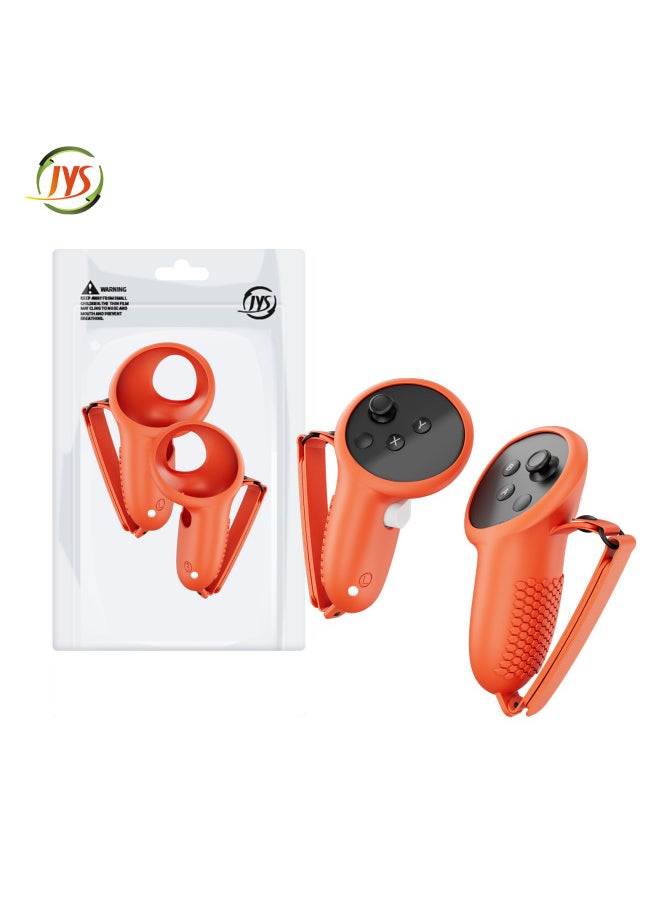 Generic JYS Handle Controller Silicone Sleeve For Meta Quest 3 VR 3 Handle Protection Silicone Sleeve-Product Color:orange  - Image 1