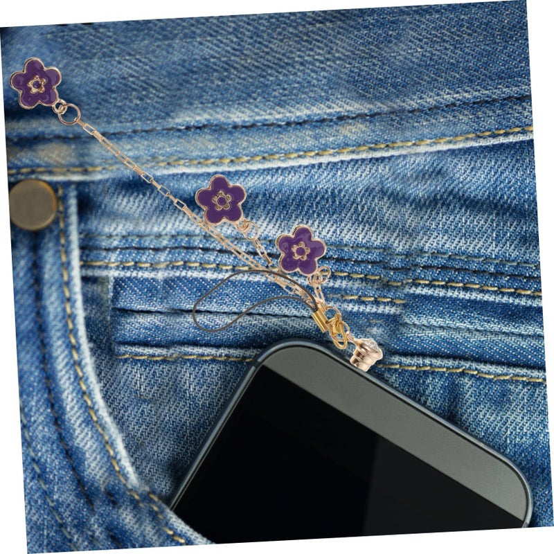 2Pcs Floral Dust Plugs 3.5mm Headphone Jack Decoration Cute Phone Charms For Smartphones Anti Dust Cover Colorful Flower Design - Image 4