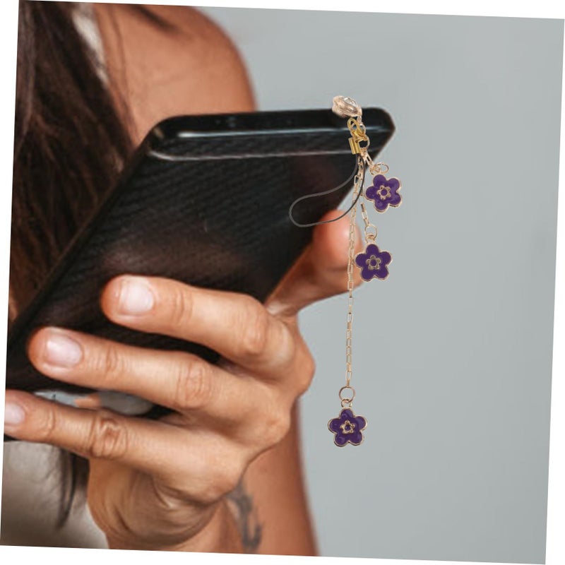 2Pcs Floral Dust Plugs 3.5mm Headphone Jack Decoration Cute Phone Charms For Smartphones Anti Dust Cover Colorful Flower Design - Image 3