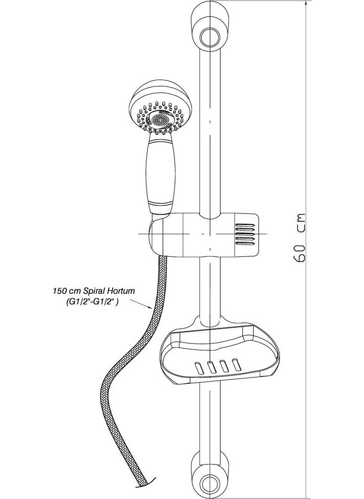 GPD Sliding Shower Set 3 Function DST16  - Image 2