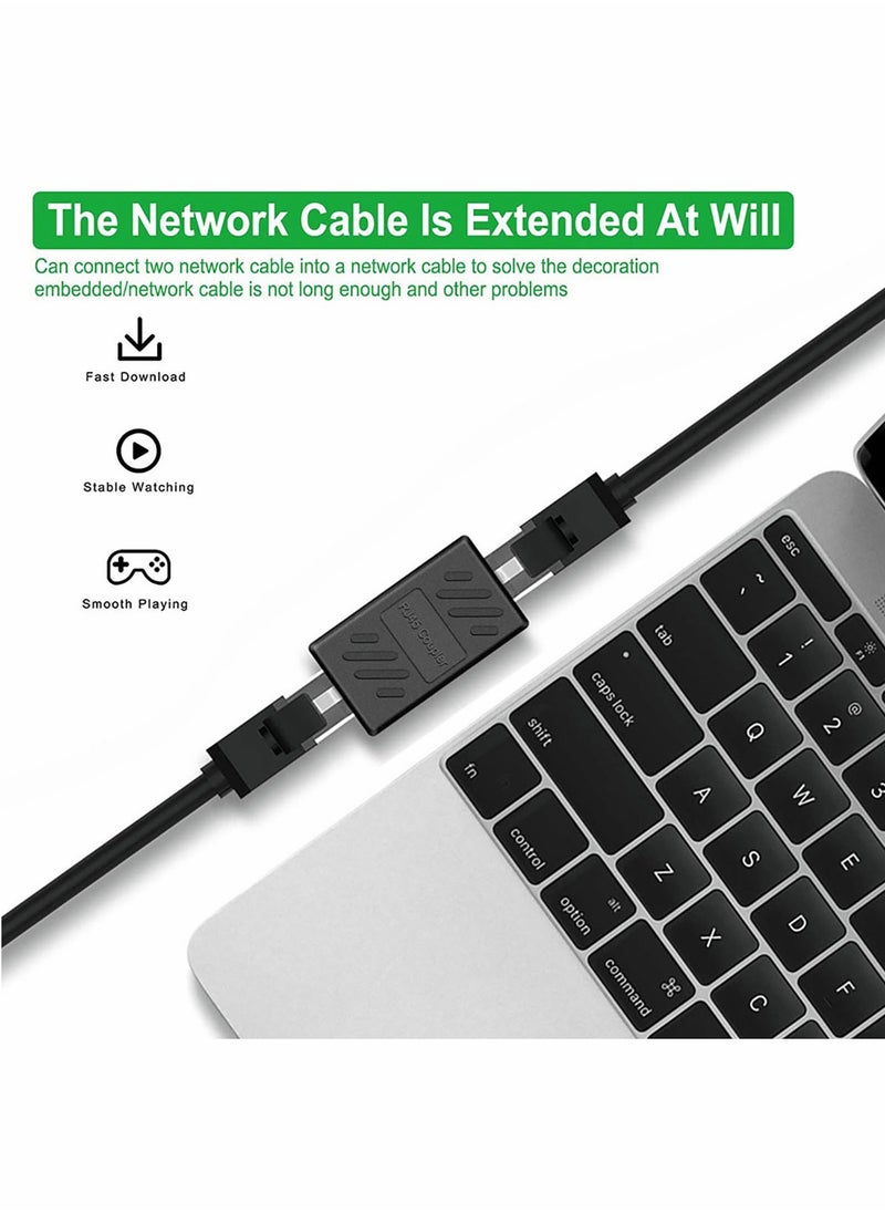 ماركة غير محددة - 6 قطعة محول شبكة RJ45 إيثرنت LAN أنثى إلى أنثى متوافق مع موصل محول إيثرنت Cat7 Cat6 Cat5e Cat5 لمفتاح جهاز التوجيه TV PC - Image 1