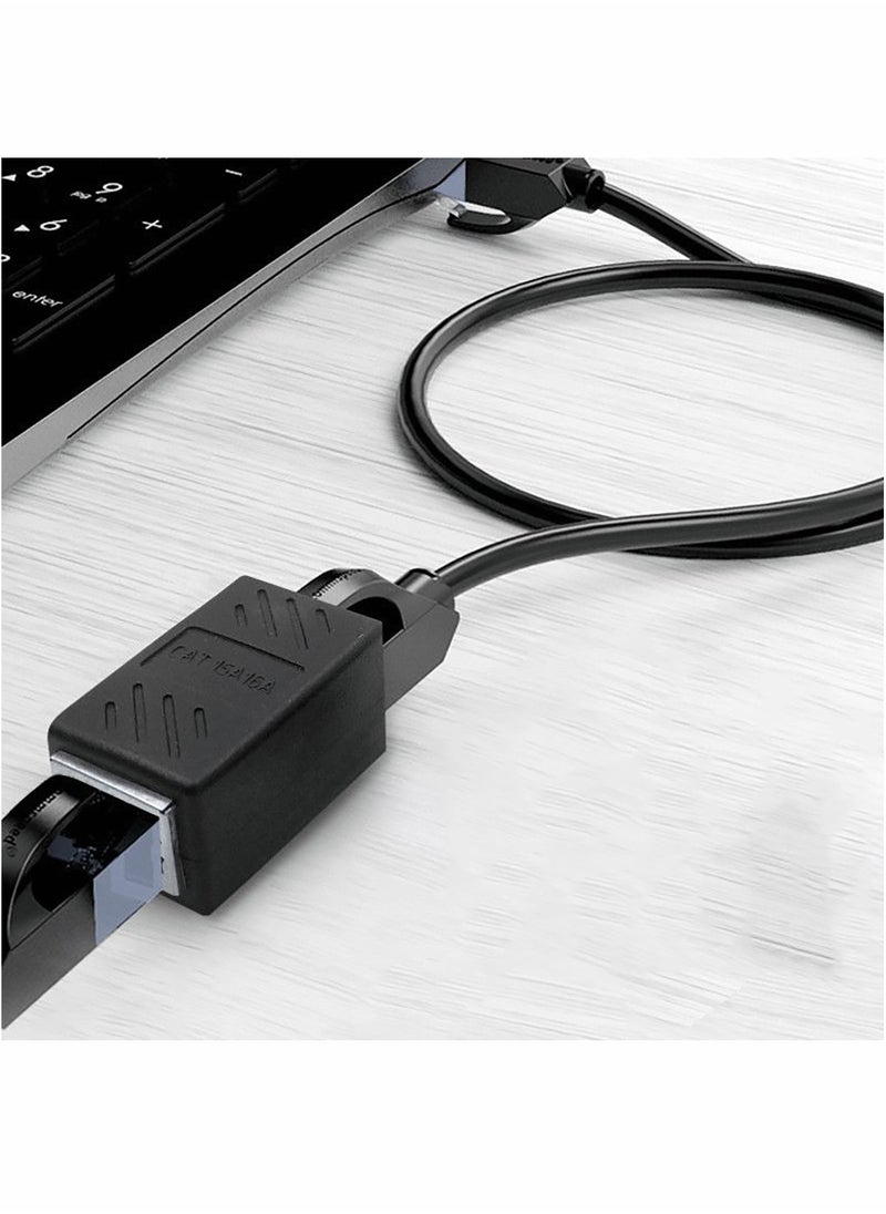 ماركة غير محددة - 6 قطعة محول شبكة RJ45 إيثرنت LAN أنثى إلى أنثى متوافق مع موصل محول إيثرنت Cat7 Cat6 Cat5e Cat5 لمفتاح جهاز التوجيه TV PC - Image 1